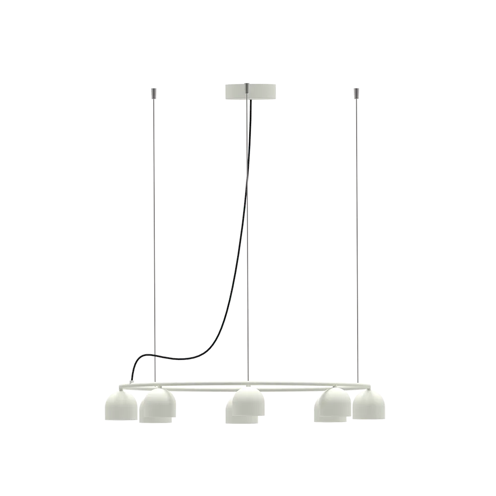 Rio Pendant Chandelier Circular blanco mate