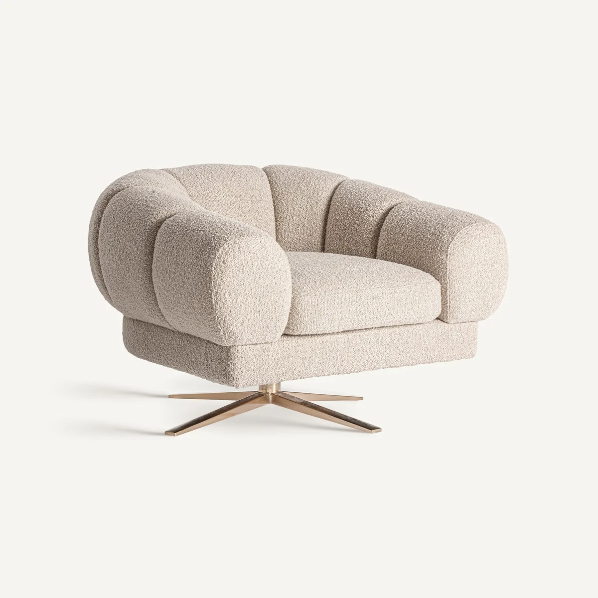 Sillón Elise de poliéster jaspeado